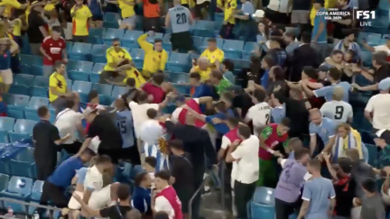 Fight breaks out during Colombia vs. Uruguay match at Copa America